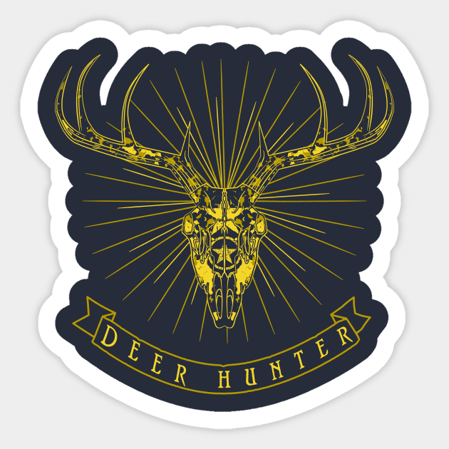 Gold Deer Hunter Sticker by AwePup